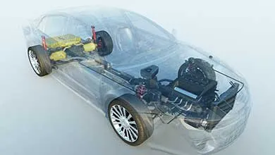 Transparent image of a car